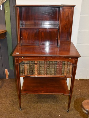 Lot 1455 - An Edwardian Mahogany Desk, of unusual form,...