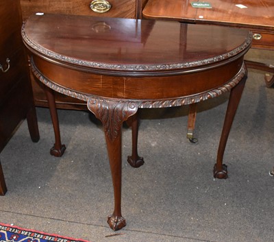 Lot 1377 - A 19th Century Mahogany Foldover Card Table,...