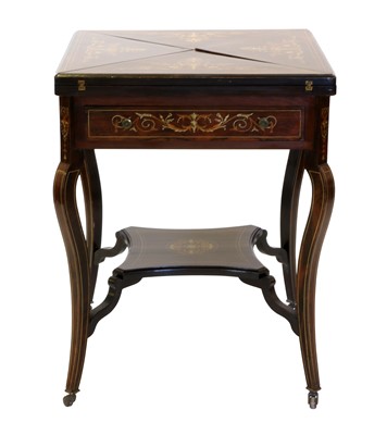 Lot 703 - An Edwardian Rosewood and Marquetry-Inlaid...