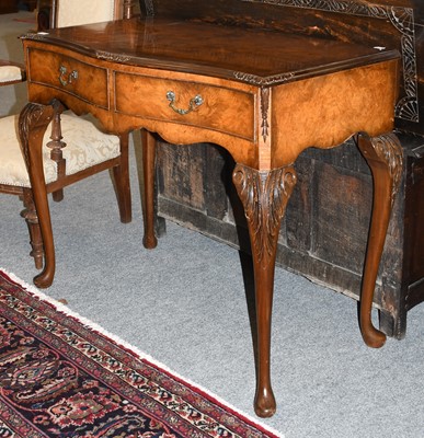 Lot 1277 - A Cross-Banded Walnut Two Drawer Side Table,...