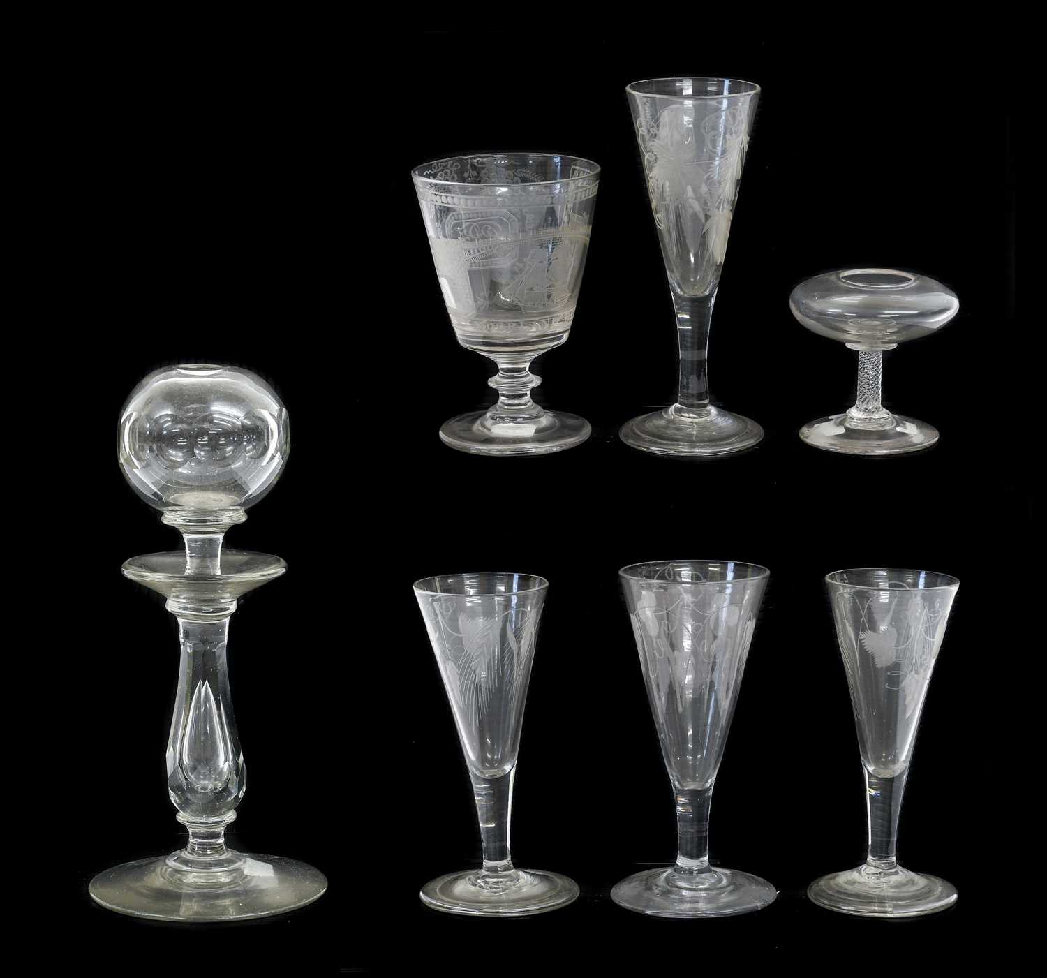 Lot 22 - A Glass Rummer, circa 1830, the bucket shaped
