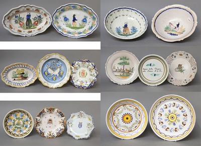 Lot 197 - A Collection of Faience, Rouen and Quimper etc,...