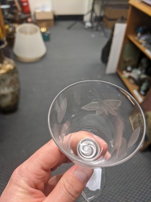 Lot 48 - A Jacobite Wine Glass, circa 1750, the rounded...