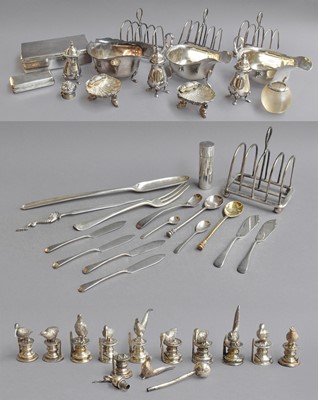 Lot 146 - A Collection of Assorted Silver and Silver...