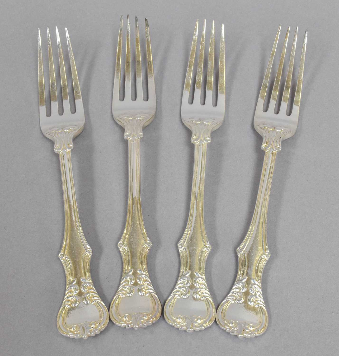 Lot 90 - A Set of Four Victorian Silver Table-Forks,...