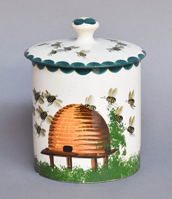 Lot 83 - A Wemyss Honey Jar and Cover, painted with a...