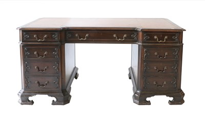 Lot 707 - A George III Chippendale Style Mahogany Double...