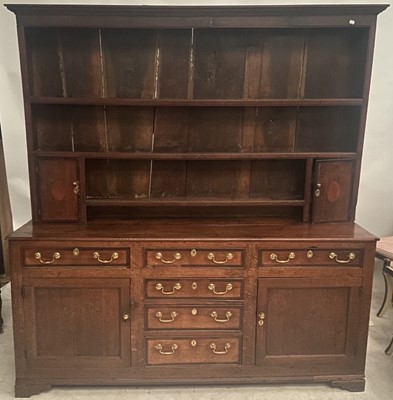 Lot 642 - A George III Oak and Mahogany-Crossbanded...