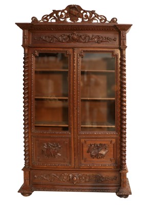 Lot 629 - A Late 19th Century Oak Display Cabinet, with...