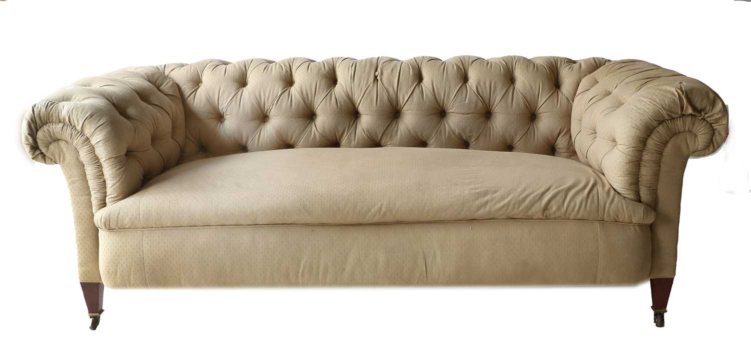 Lot 727 - A Victorian Horsehair Chesterfield Sofa, late...