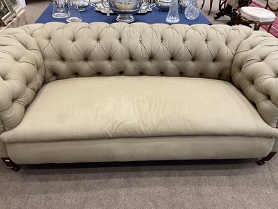 Lot 727 - A Victorian Horsehair Chesterfield Sofa, late...