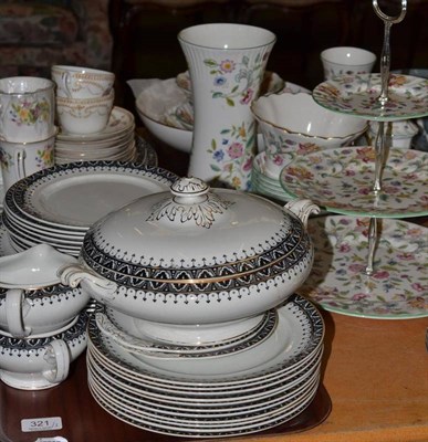 Lot 321 - Quantity of Minton Haddon Hall china, 1920's Alpha pattern dinner service