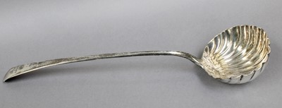 Lot 141 - A George III Silver Soup-Ladle, Maker's Mark...