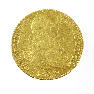 Lot 401 - Spain, Carlos IV Gold 2 Escudos 1798 MF, (22mm,...