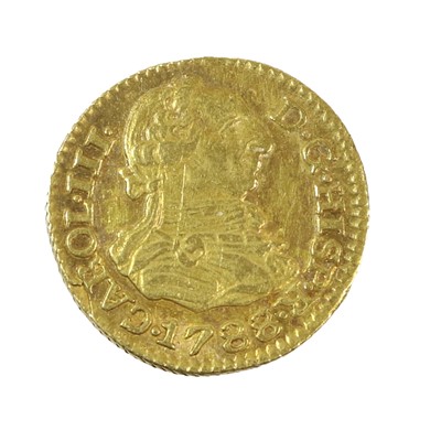 Lot 402 - Spain, Carlos III Gold ½ Escudo 1788/6 S C...