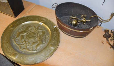 Lot 1097 - A Large 19th Century Brass Charger, possibly...