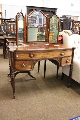 Lot 1422 - A William IV Mahogany Bowfront Dressing Table,...