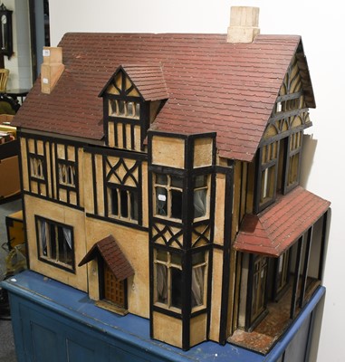 Lot 350 - A Large Dolls House, in the form of a Georgian...