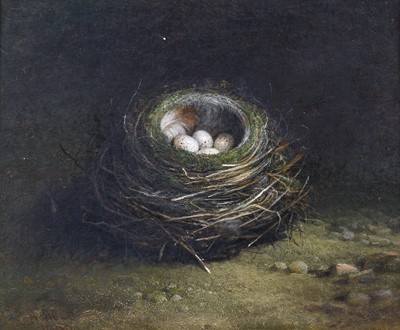 Lot 1061 - Abel Hold (1815-1896) A still life of a birds...