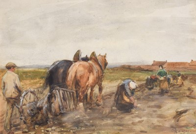 Lot 1078 - John Atkinson (1863-1924) Plough team of...