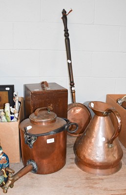 Lot 321 - A Cased Microscope, A Copper Harvest Jug, A...