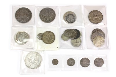 Lot 188 - Mixed English & Foreign Silver, to include: UK:...