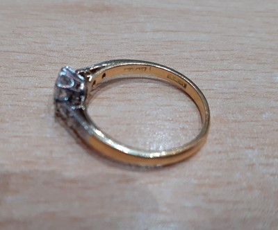 Lot 2164 - A Diamond Solitaire Ring the oval old cut...