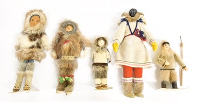 Lot 2241 - 20th Century Inuit Figures comprising a...