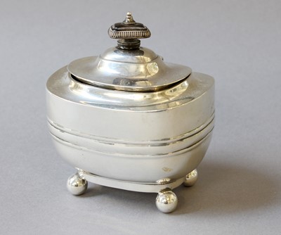 Lot 376 - A George V Silver Tea-Caddy, by Thomas...