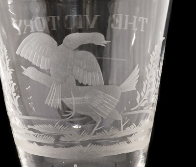 Lot 41 - A Set of Five Cock Fighting Glasses, 19th...