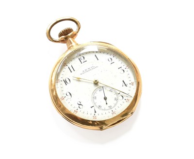 Lot 166 - A 14 Carat Gold Waltham Pocket Watch, circa...