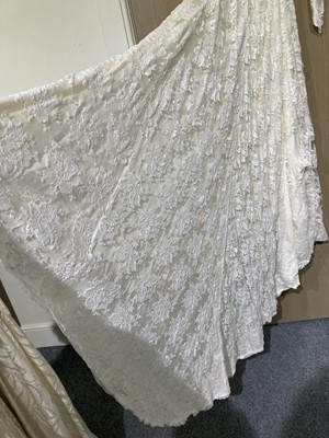 Lot 2070 - Circa 1930-60s Wedding Dresses, comprising a...