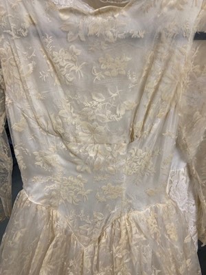 Lot 2070 - Circa 1930-60s Wedding Dresses, comprising a...