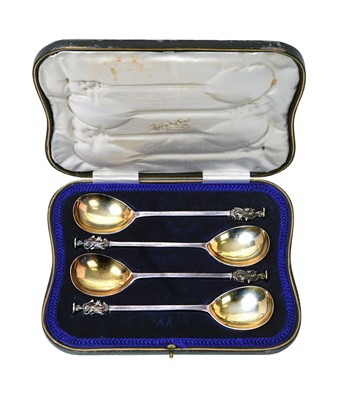 Lot 2145 - A Set of Four Victorian Silver Serving-Spoons
