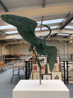 Lot 116 - David Wynne RA (1926-2014) "Preening Bird"...