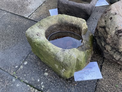 Lot 1159 - Two Stone Troughs, of irregular circular form...