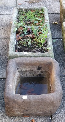 Lot 1132 - A Stone Garden Trough, of rectangular form...