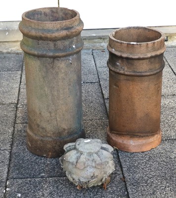 Lot 1136 - Two Chimney Pots, of cylindrical form 77cm...