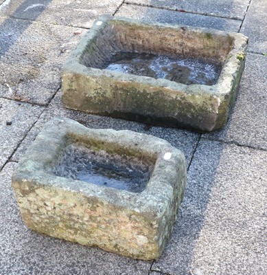 Lot 1164 - A Rectangular Stone Garden Trough 61cm by 43cm...