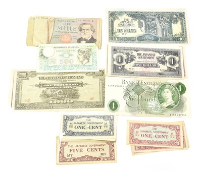 Lot 574 - 50 x Japanese Occupation of Malaya Banknotes,...