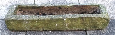 Lot 1179 - Three Rectangular Stone Garden Troughs 100cm...