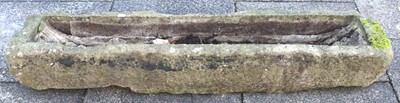 Lot 1179 - Three Rectangular Stone Garden Troughs 100cm...