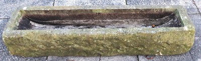 Lot 1179 - Three Rectangular Stone Garden Troughs 100cm...