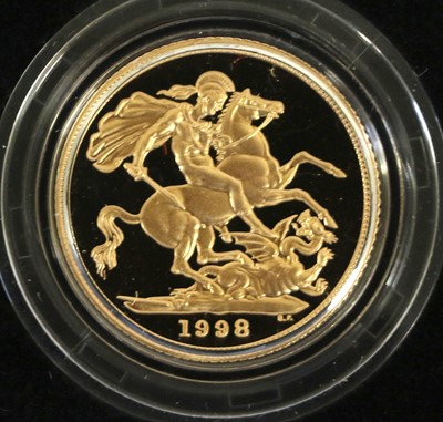 Lot 319 - Elizabeth II, Proof Sovereign 1998, obv....