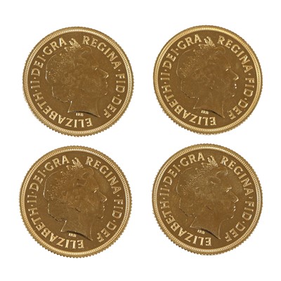 Lot 342 - 4 x Elizabeth II, Sovereigns 2014, obv....