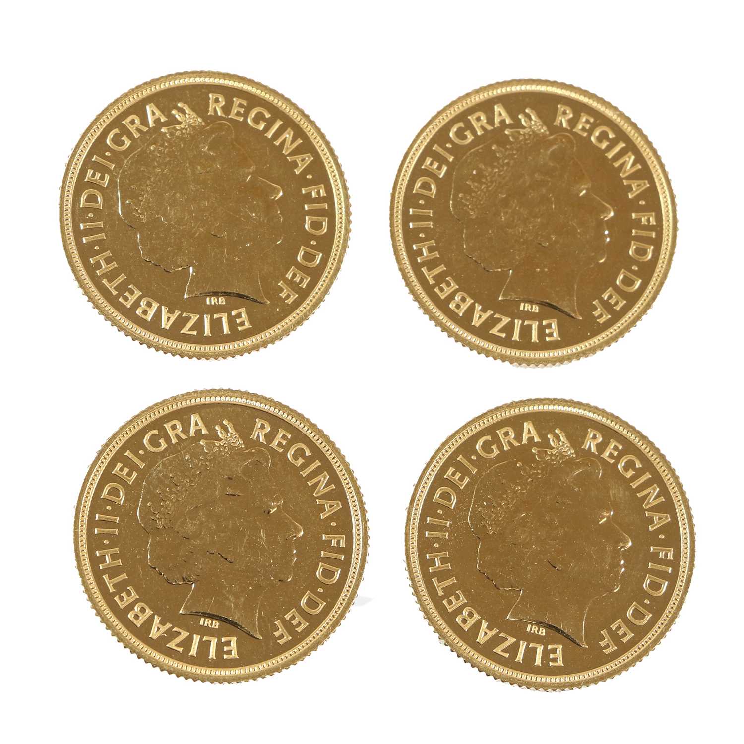 Lot 343 - 4 x Elizabeth II, Sovereigns 2014, obv....