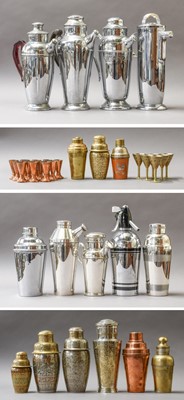 Lot 285 - Cocktail Shakers: A Collection of Metal and...