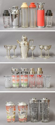 Lot 283 - Cocktail Shakers: A Collection of Chrome,...