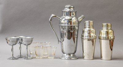 Lot 280 - Cocktail Shakers: A Collection of Glass,...