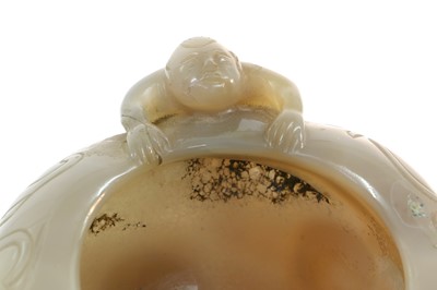 Lot 154 - A Chinese Agate Censer, Qing Dynasty, 19th...